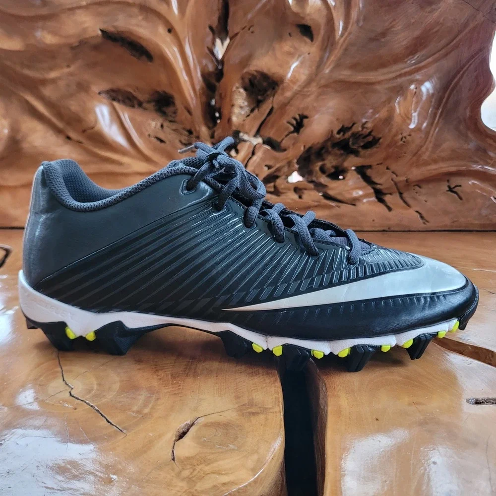 Nike Mens Vapor Shark 2 Cleats Size 10 Black Silver Football Athletic Shoes - Picture 11 of 14